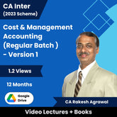 CA Inter Cost & Management Accounting (Regular Batch - Version 1) Video Lectures by CA Rakesh Agrawal (Google Drive, 1.2 Views, 12 Months)